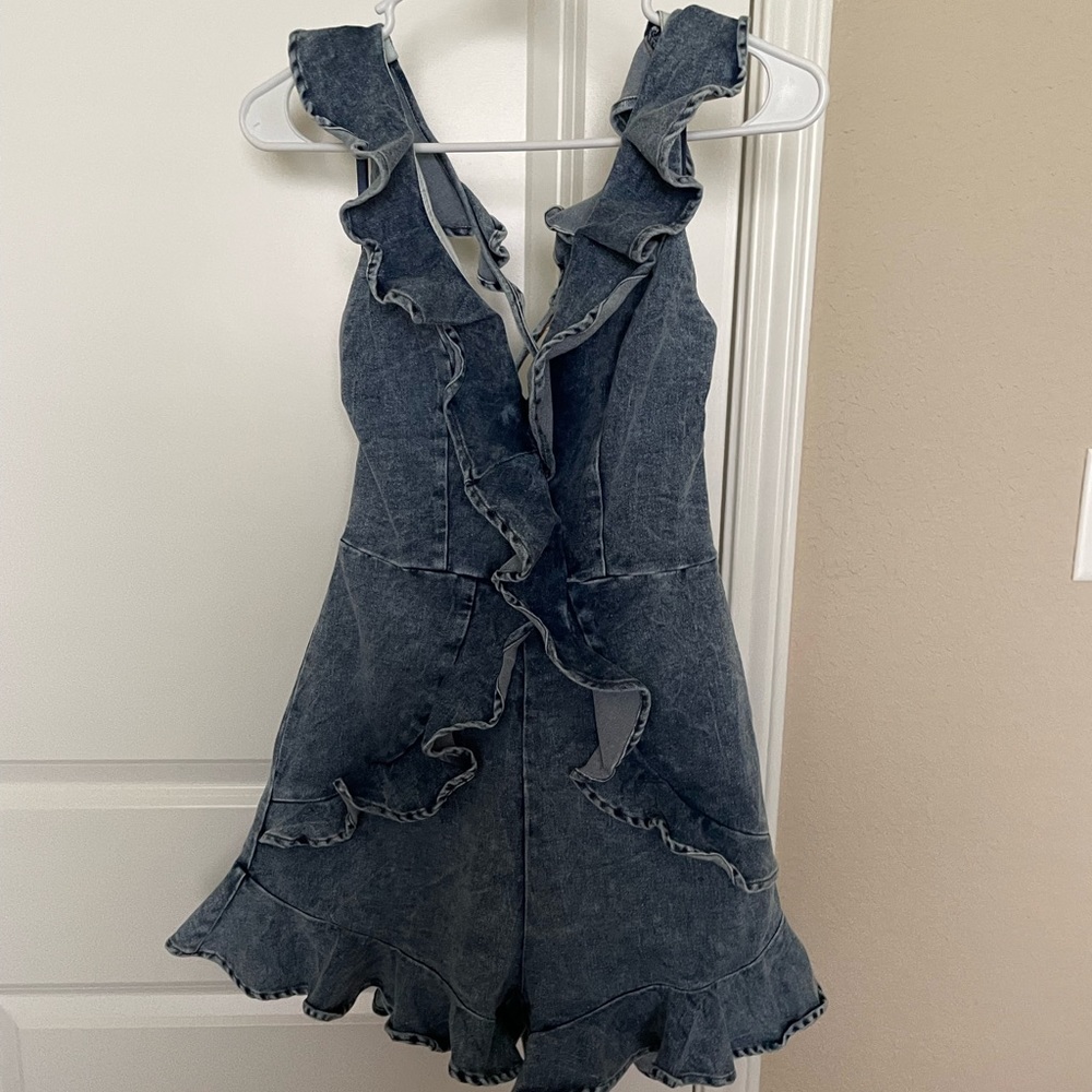 Denim romper